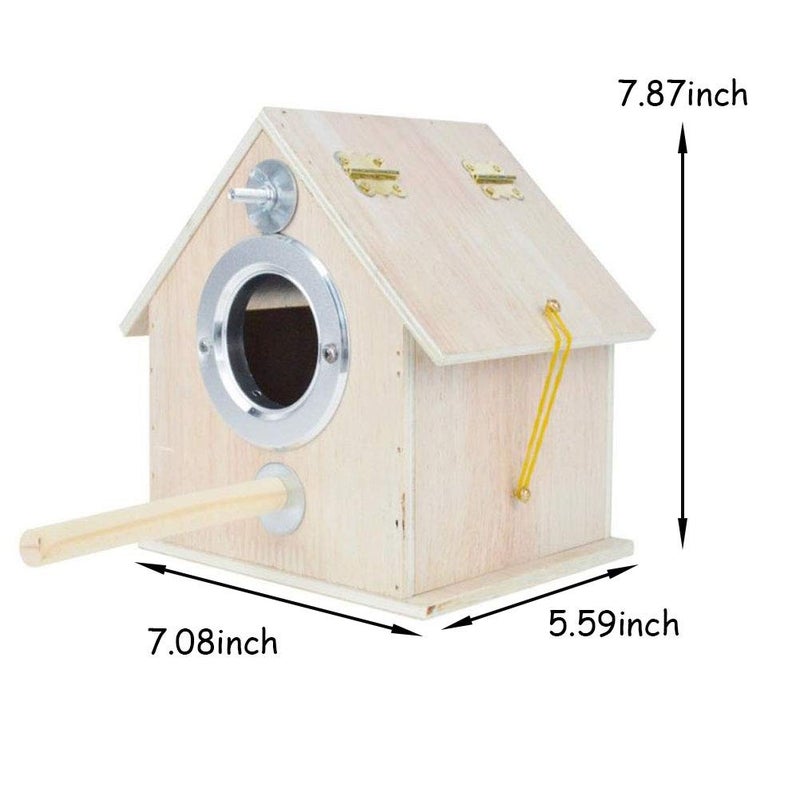 kathson Parakeet Nest Box Bird Nesting House Parrot Breeding Mating Box for Lovebirds Cockatiel Budgie Finch parrotlets-L - Image 5